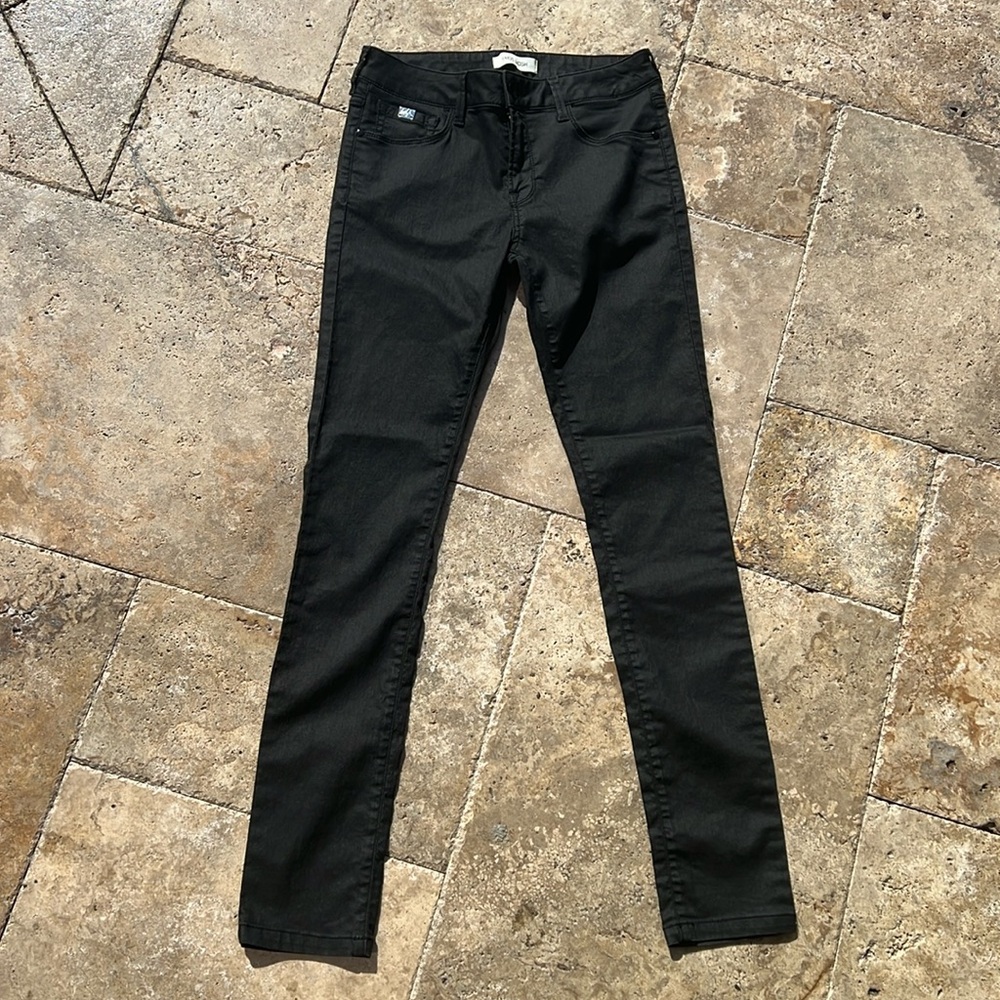Women's MOS MOSH Black Stretch Jeans Size 29 Dressy Sheen